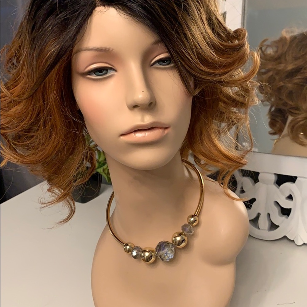 Beaded choker necklace